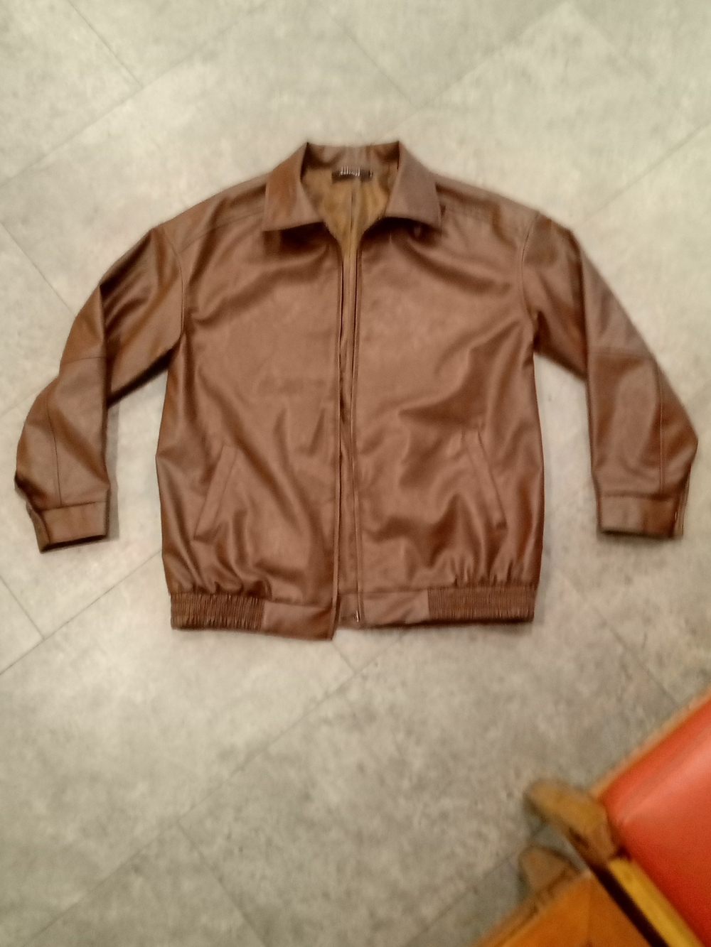 Automet Brown Leather Zip Jacket